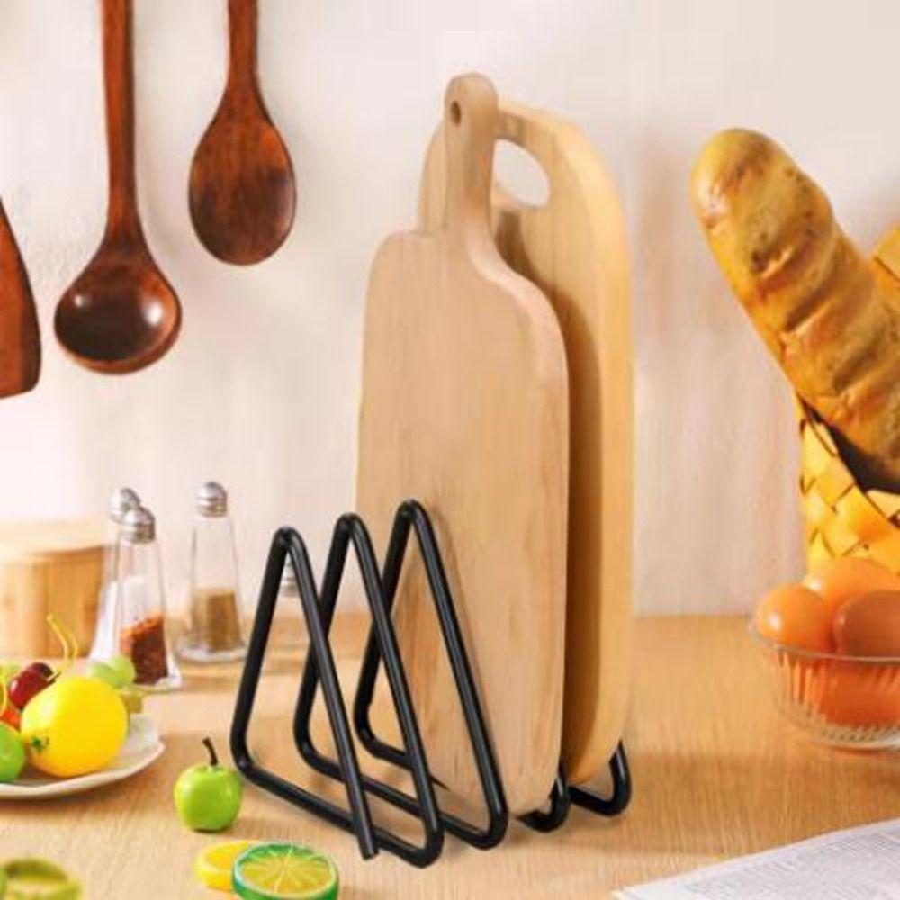 Anti-rust Cooking Pallet Triangle Rack Metal Chopping Board Holder Kitchen Use