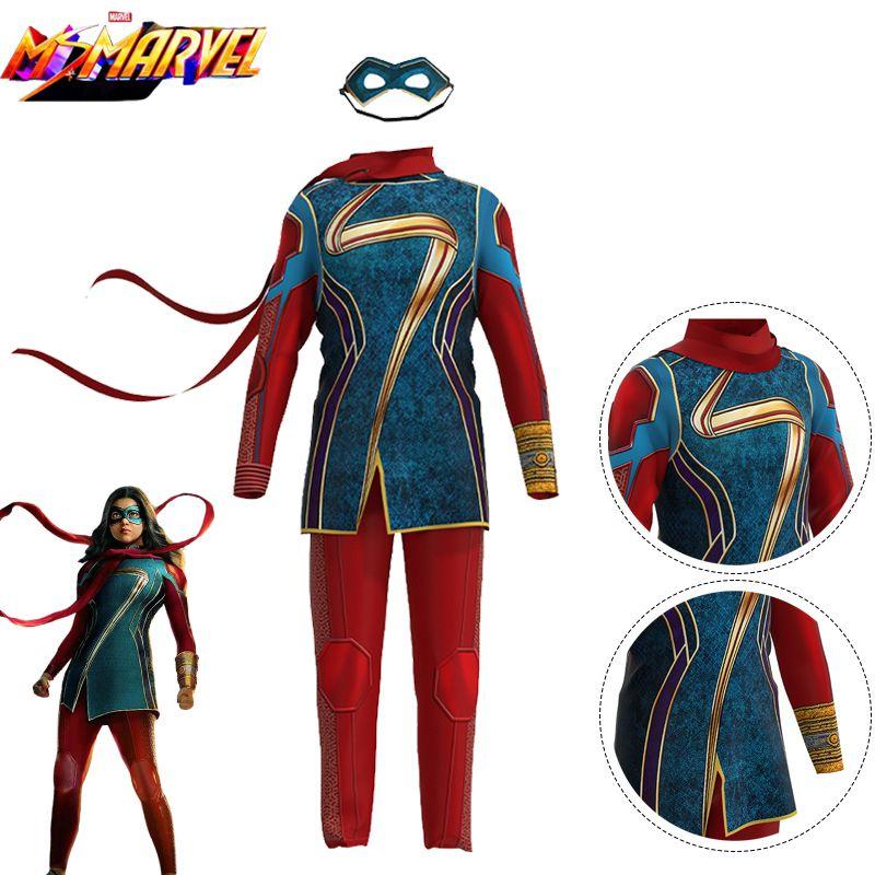 Ms. Marvel Kamala Khan Role Play Costume For Kids And Adults Perfect For Halloween And Comic Con