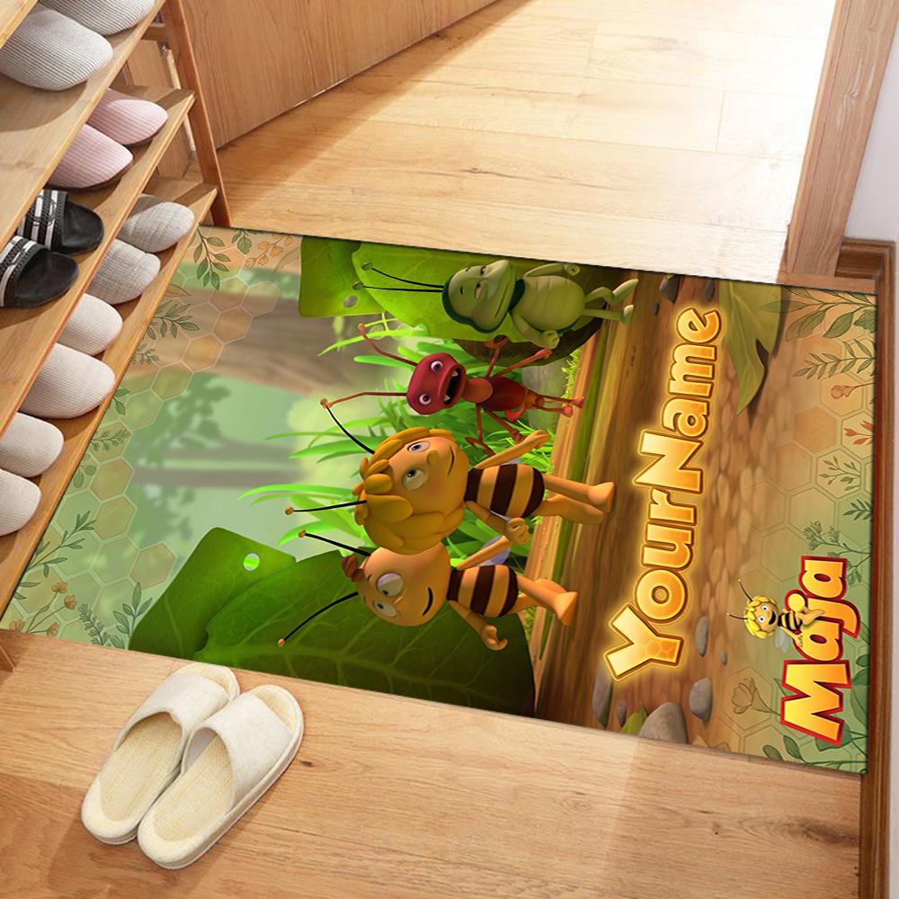 Biene Maja Customize Your Name Carpet Perfect for Outdoor Entryway Study room Dormitory Antislip Carpet Decorate Offices Spiritual Gift