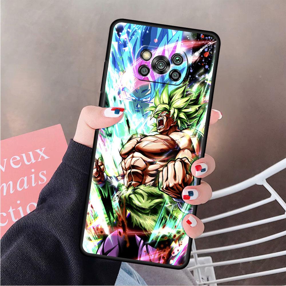 

Чехол для телефона для Xiaomi Mi Poco X3 NFC X4 M4 M3 Pro F1 F4 F3 GT C40 11T 11 Lite 5G Fundas Черная крышка Сайян Бролис Аниме Redmi 10 Power