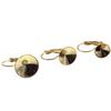 10Pcs Stainless Steel French Lever Earring Hooks Cabochon Base 6 8 10 12mm Earring Setting Blank Base for DIY Jewelry Findings