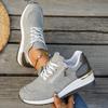 European & American Wedge Heel Fashion Sneakers: Versatile, Plus-Size, Color Block, Thick Sole Casual Shoes for Women