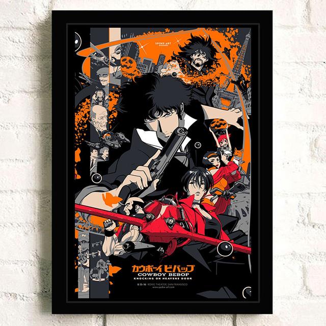 Japanese Action Science Fiction Anime Cowboy Room Oil Painting Poster Retro Art Home Wall Decoration Picture