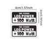 100W Leg Power Reflective Sticker, Waterproof Glossy Plastic Decal, Durable Self-Adhesive Bike Handlebar Decor