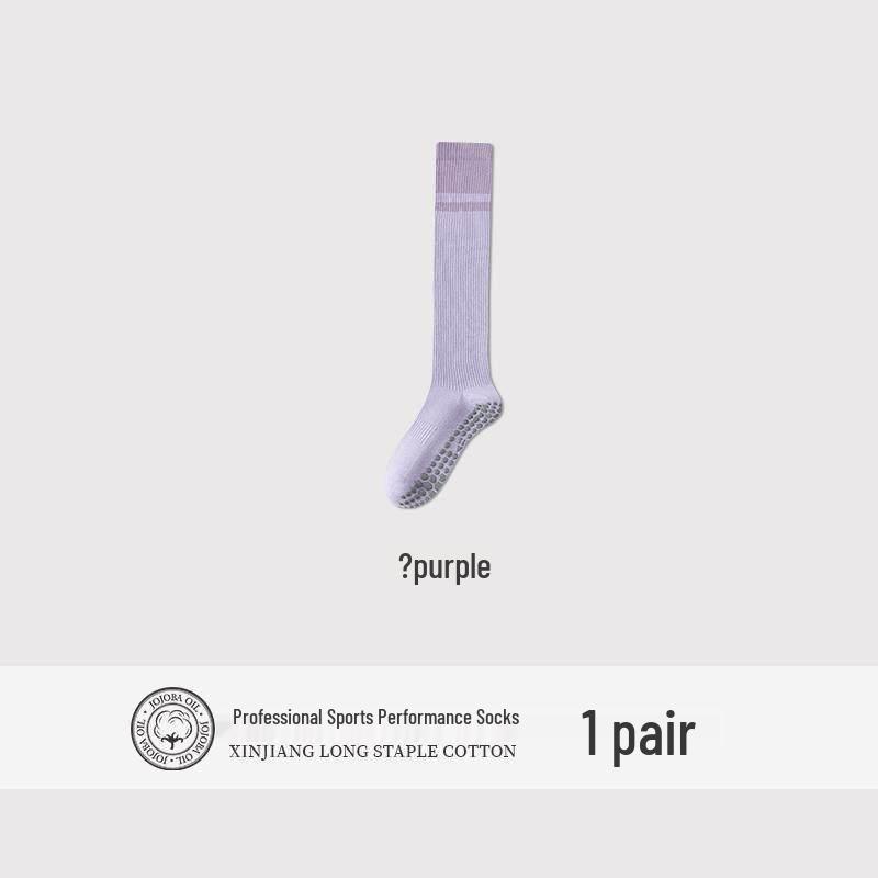 Women's Non-Slip Calf Compression Socks for Running & Yoga with Gel Dots