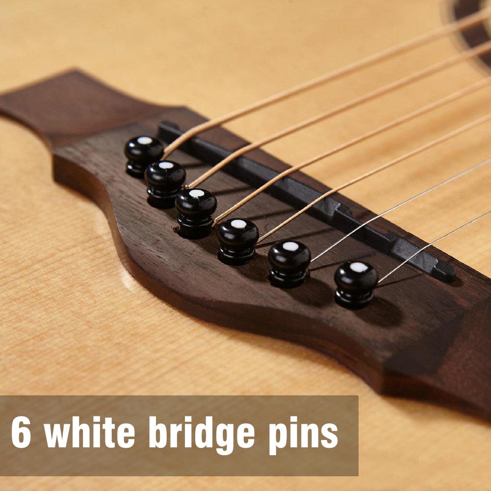 Guitar Saddle and Nut Set Metal Pin Remover with 12 Bridge Pins Guitar Repair Parts