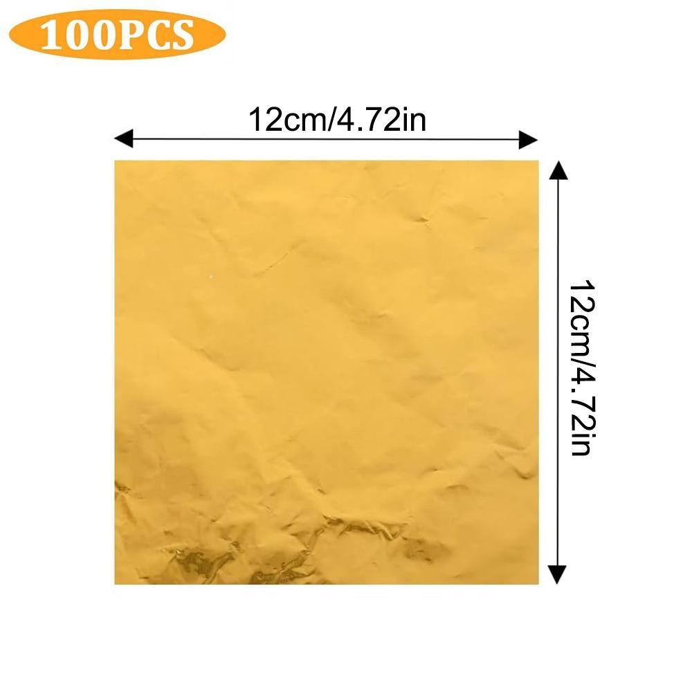 Quadratisches Aluminiumfolienpapier Gold Schokoladenverpackungen Neues Süßigkeiten-Verpackungspapier DIY-Dekorationen