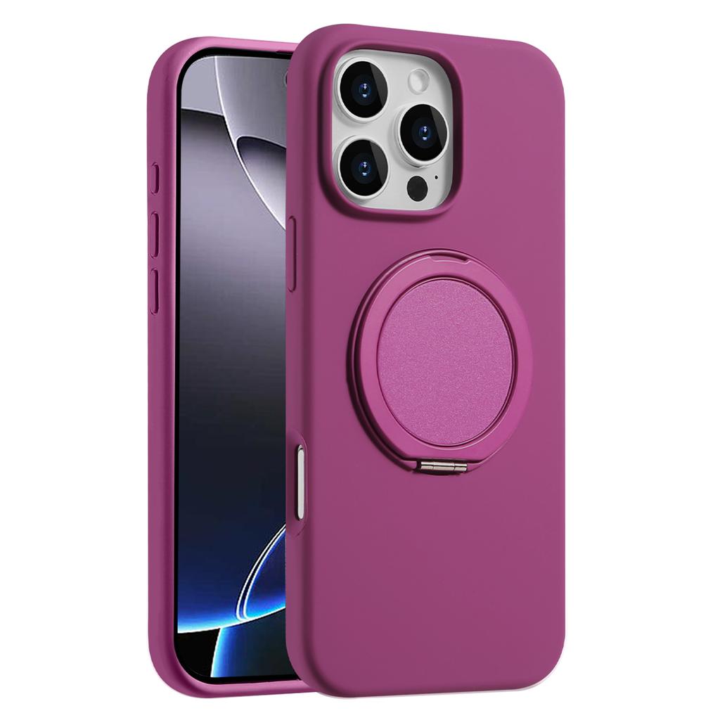 Bulk Purchasing For iPhone 16 Pro Max Magnetic Case Large Cutouts Kickstand Liquid Silicone Phone Cover