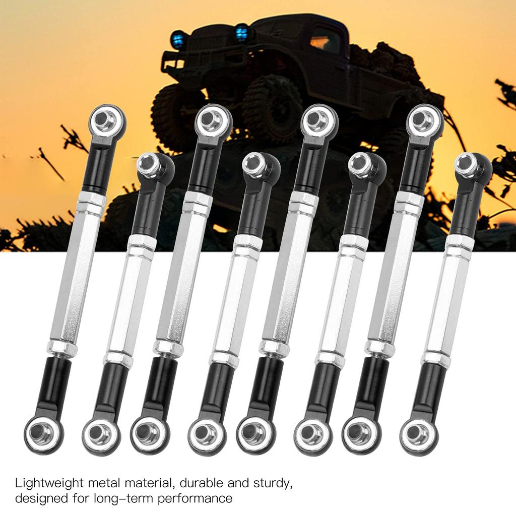 Steering Pull Lightweight and Accurate Servo High 8 RC Rod, Linkage, Quality, Screws/Nuts (for WPL)/MN (for Cars) (Black)