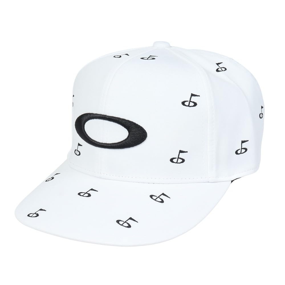 Oakley FOS901893 OVERLAP CAP ONE SIZE FA WHITE Golf Cap 24.0 (White) - Sweat-wicking, Quick-drying, Antibacterial, Odor-resistant