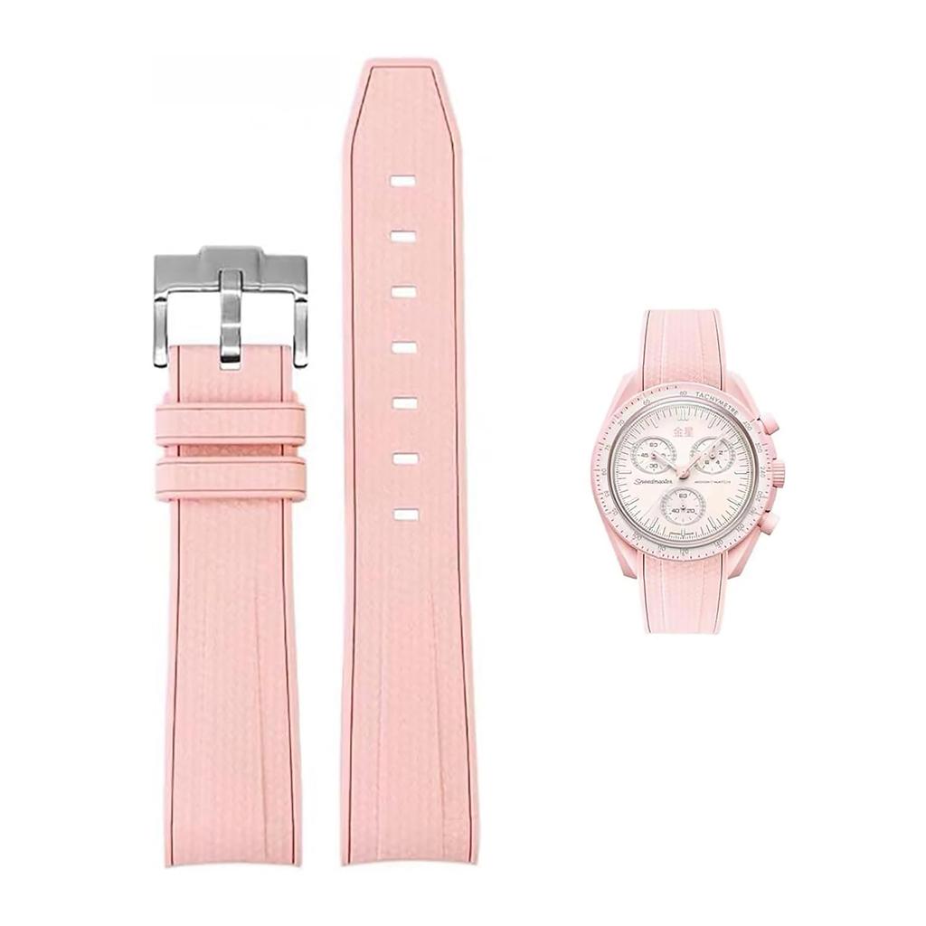 20mm Uhrenarmband für und Gummi-Uhrenarmband mit Silikon Wasserdicht und beinhaltet Einstellwerkzeug und Feder Omega, Swatch, MoonSwatch, Omega,