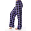 Pantaloni sportivi da donna autunno inverno stampati scozzesi pantaloni lunghi a figura intera