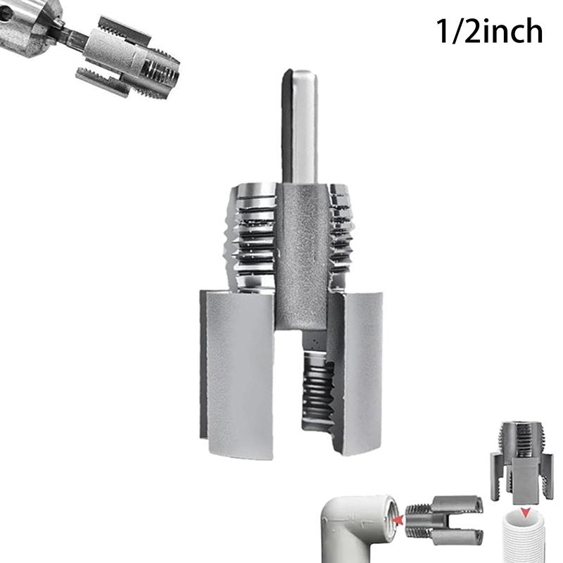 Integrated Internal & External Pipe Threading Tool Pvc Pipe Threader Pipe Threading Tool 1/2'' 3/4'' Dies Electric Drill