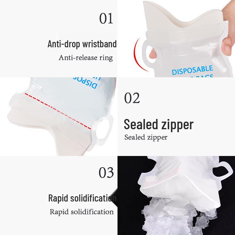 Taşınabilir Sızdırmaz Unisex Acil Durum İdrar ve Kusmuk Torbası