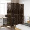 VidaXL Cloison de Séparation 5 Panneaux, Séparateur de Pièce, Écran d'Intimité, Paravent Chambre Salon, Marron Foncé 358664