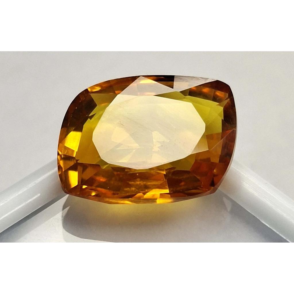 Fancy Cut Natural Citrine Yellow Mogok 11-13 Ct Beautiful Certified Gemstone