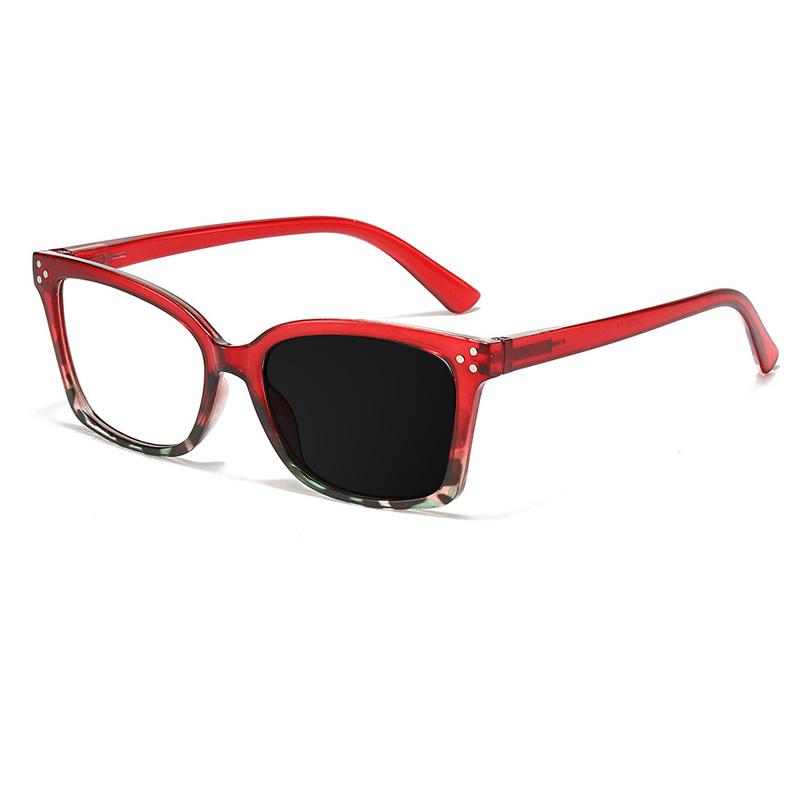 Fashion Square Rice Nail Women Frame Reading Glasses Photochromic Anti Blue Ray Hyperopia Eyeglass Classic Brand Design