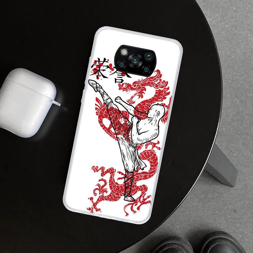 Kungfu Taekwondo Phone Case Cover for Xiaomi Poco X6 X5 X7 Pro F7 Ultra Redmi 15C 15 13C 13 12C 12 10C 10 10A 9C 9A 9T 9 Coque P