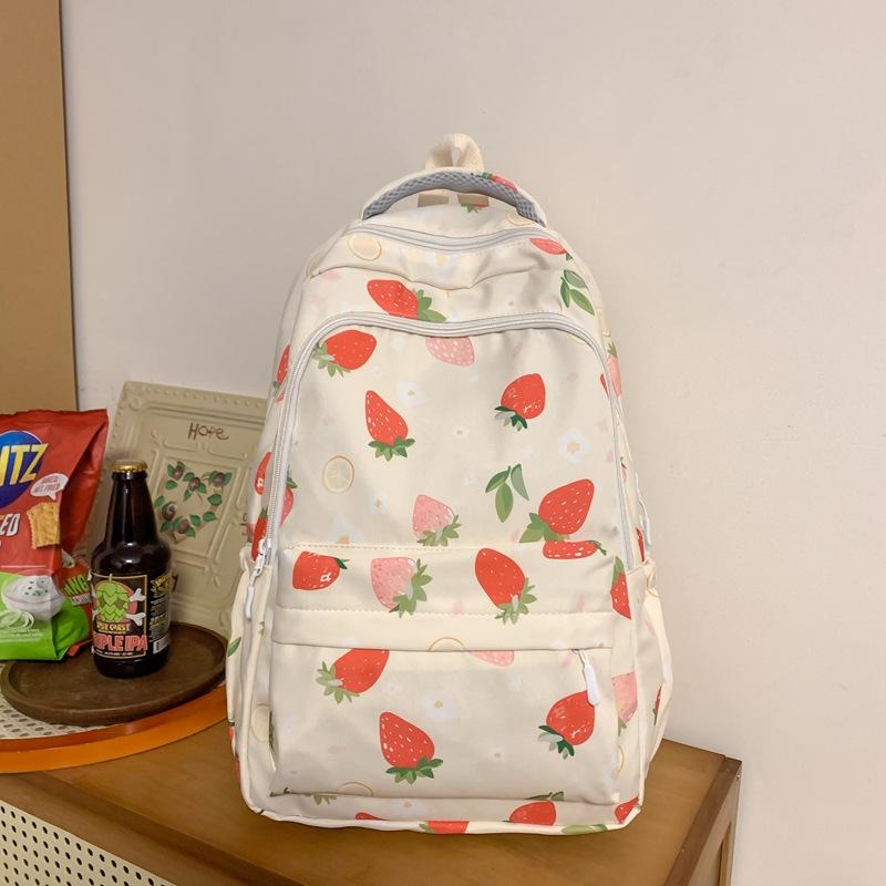 Schoolbag1011 New Casual Middle School Student Backpack Trend College Student Backpack Large Capacity Travel Versatile Student School Bag