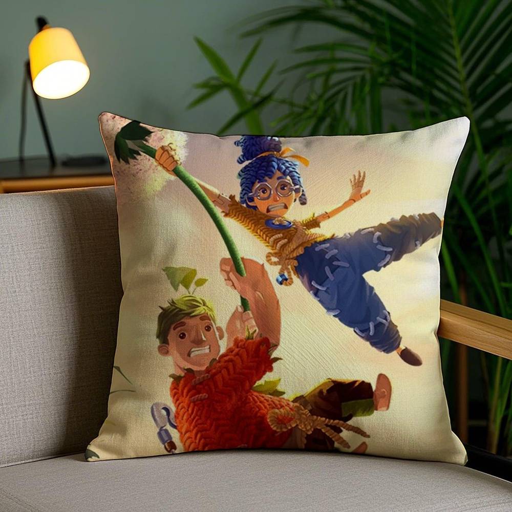 Kissenbezug Spiel It T-Takes Two Sofa Kurzer Plüsch Doppelseitiger HD-Druck Zimmer Home Office Geschenk Kissenhülle