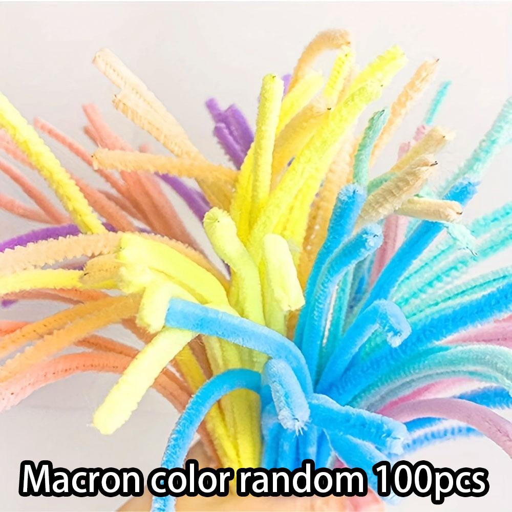 

20/100 шт. классические цветные мечтательные макароны сладкие нежные волосатые железные проволочные ручные волосатые корни твистер DIY материал волосатые полоски Macron Random 100pcs