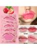 1/5/10Pcs Strawberry Lip Mask, Moisturizing Lip Care Patches, Gentle Exfoliation, Fading Lip Lines