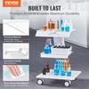 Lab Trolley, 3-Layer Rolling Lab Cart, Metal Mobile Trolley with Swivel Wheels, Tray Rolling Clinic Cart 220 Lbs Weight Capacity, for Lab, Clinic,