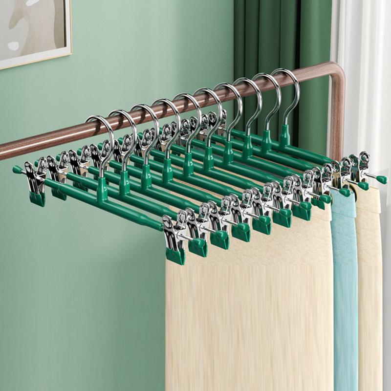 10pcs Household Multi-functional Pants Skirt Clip Non-trace Strong Non-slip JK Hanging Stainless Steel Skirt Clip Drying Rack