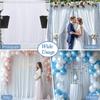10x10ft Wrinkle Free White Backdrop Curtain for Parties Soft Fabric Drapes Wedding White Curtain Backdrop for Birthday Party Decorations Background