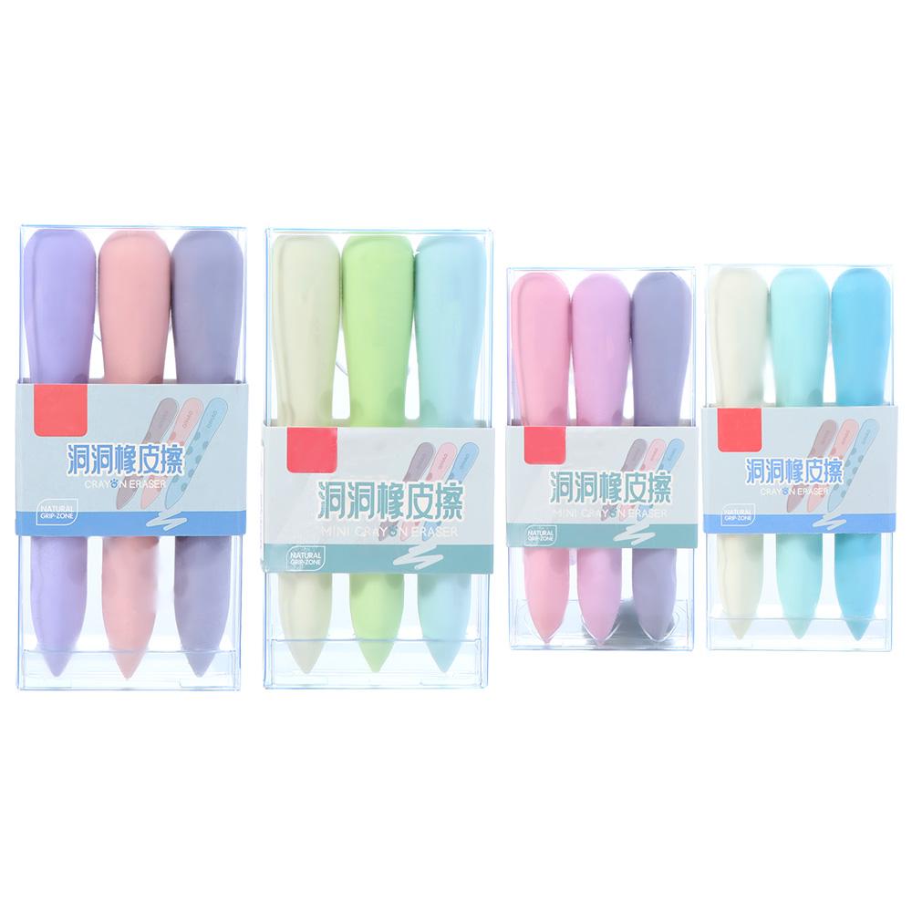 School Office Supplies Pen Shape Pencil Eraser Dustless Eraser Hole Eraser Traceless Eraser