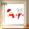 Self Adhesive Window Art Christmas Snowman Static Glass Stickers, Simple Clings, Waterproof PVC Clings Film for Home Store Windows, Cute Cartoon