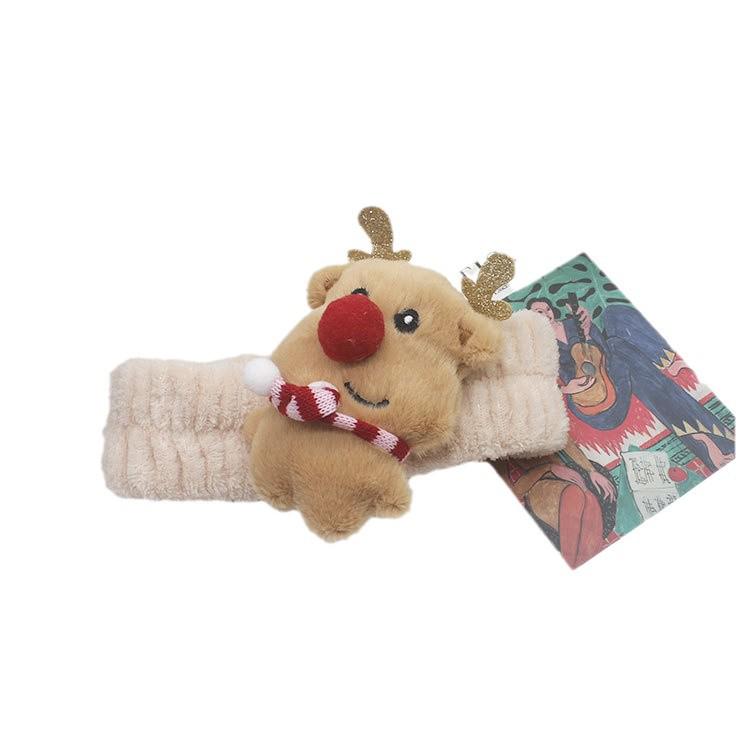 Plush Christmas Makeup Headband for Face Washing