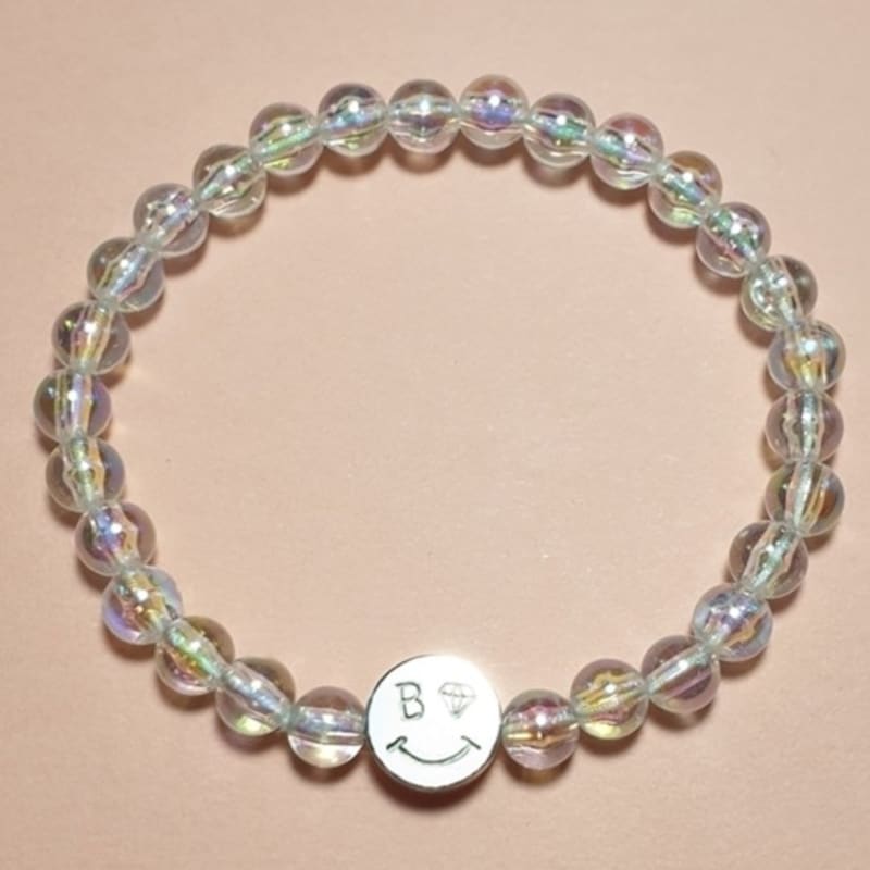 BONBEAU Smile Acrylic Beads Bracelet Smile Transparent Acrylic Bead Bracelet 3 Colors
