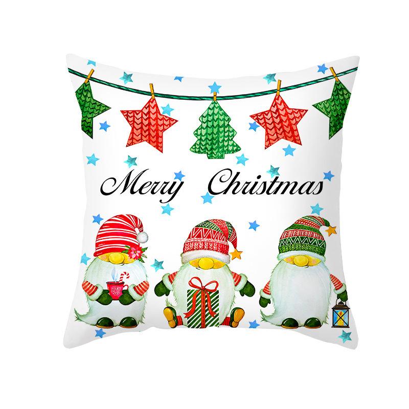 Christmas Pillow Case, Christmas Tree Elk Pillow Case, Peach Skin Cushion Pillow Core, Christmas Atmosphere