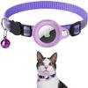 Apple AirTag Protective Pet Collar with Anti-Loss Tracker and Reflective Bell for Cats