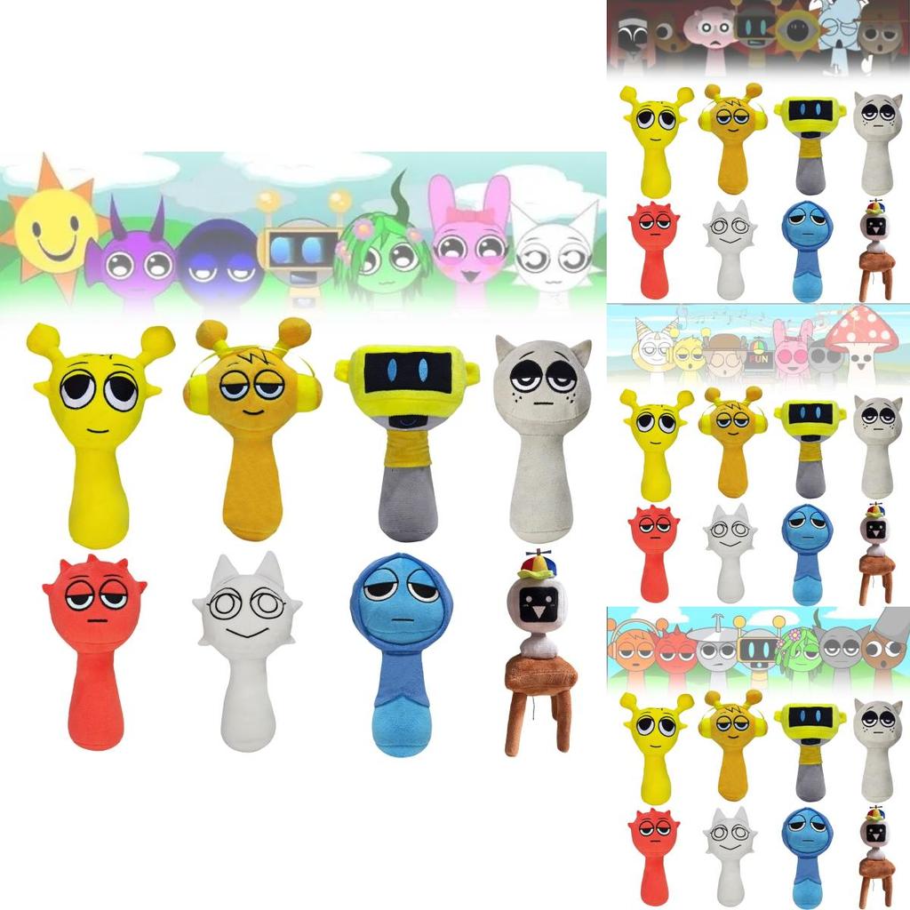 Sprunki Plüsch Musik Spiel Roboter Spielzeug Festliches Geschenk Ideal für Kinder und Sammler 20cm