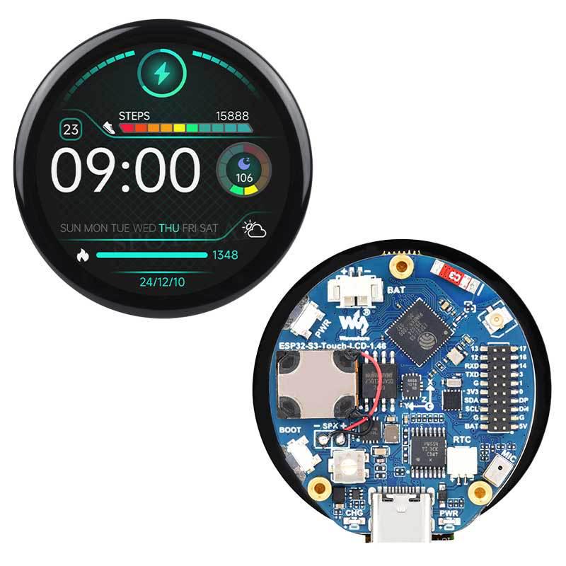 Xiaozhi ESP32-S3 Dev Board with 1.46" Round LCD & AI Voice Integration