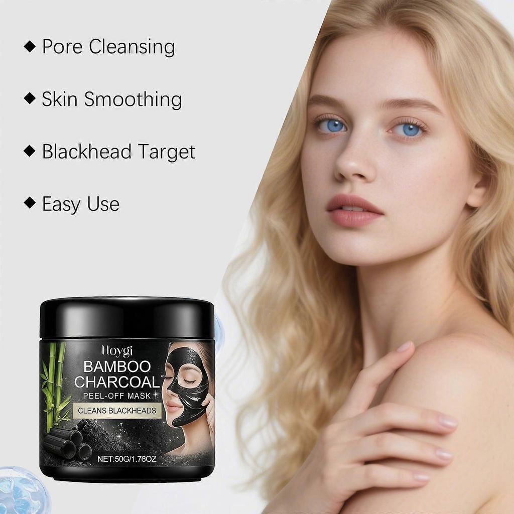 Hoygi Bamboo Charcoal Peel-Off Mask Hydrates And Moisturizes The Skin, Gently Cleanses The Facial Skin, And Provides Daily Tender, Refreshing Care