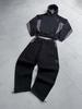 Y2K Color Block Embroidered Hoodie & Casual Sports Pants Set for Women
