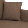 3 Piece Sofa Set with Cushions Brown Fabric