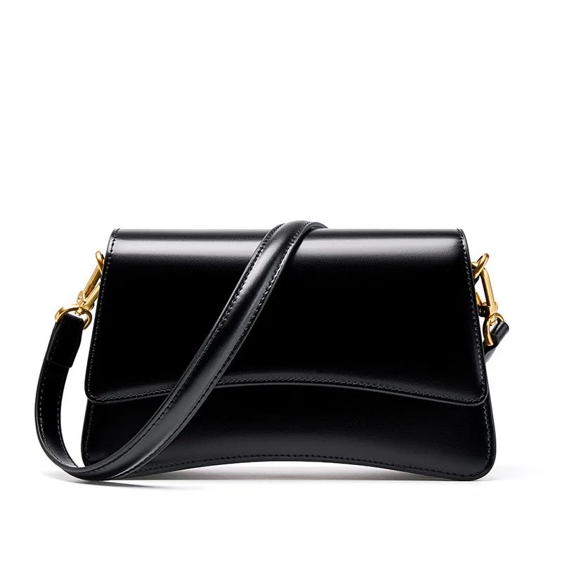 Dámská kabelka přes rameno, módní štípaná kožená kabelka, luxusní taška do podpaží, všestranná crossbody taška