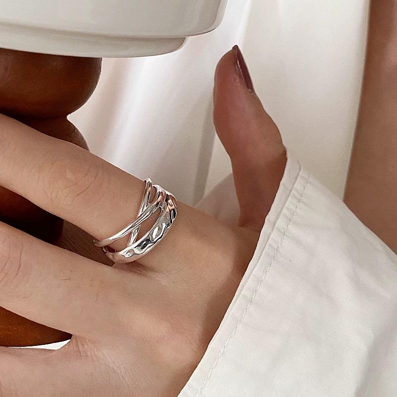 925 Sterling Silver Rings for Women Men Couple Minimalist Handmade Simple Interware Ring Party Jewelry Gift Prevent Allergy