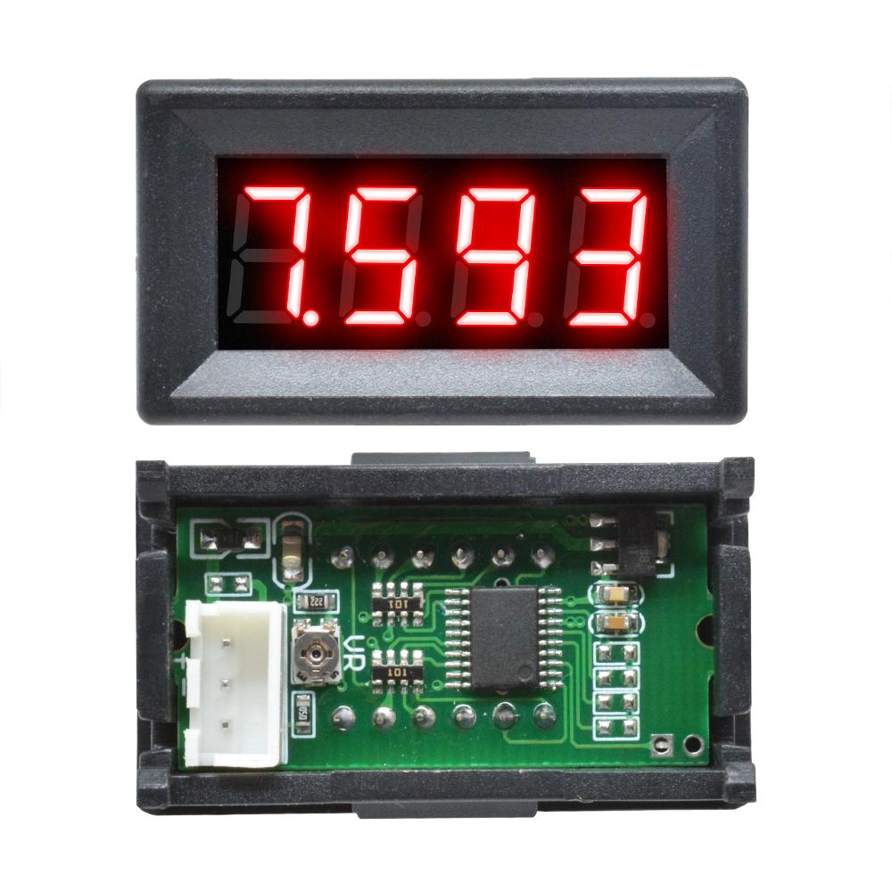

DC 0-100V Voltmeter Three-wire LED Display 4-digital Voltage Test Indicator With Case Electrician Tools 0.36-Inches