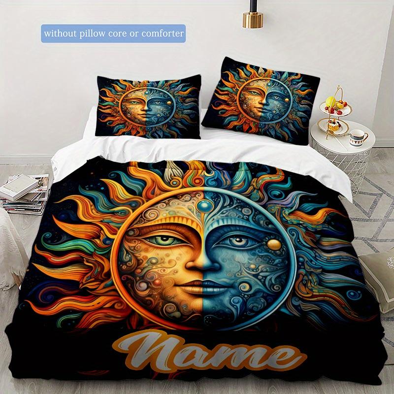 Sunflower Duvet Cover Soft Bedding Set For Bedroomdorm Personalized Name Threepiece Set 1 Duvet Cover And 2 Pillowcases Perfect Gift For All Seasons