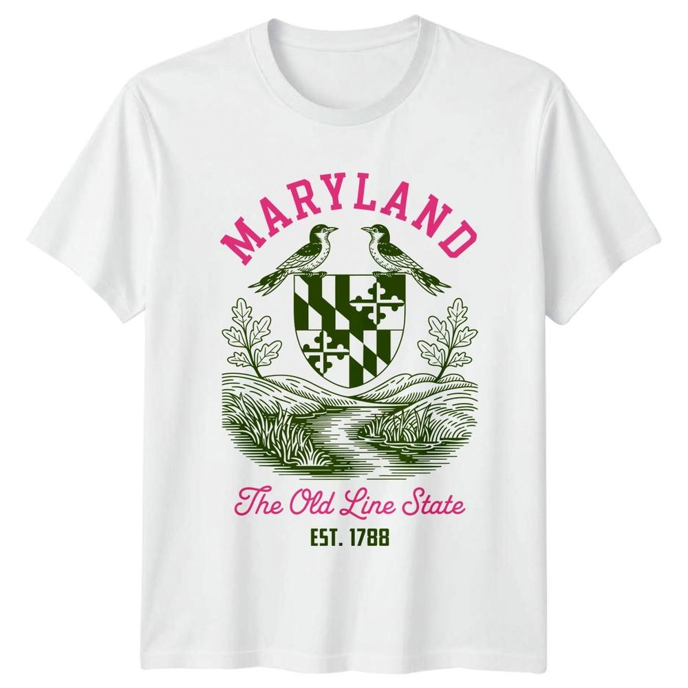 Maryland The Old Line State EST 1788 State Pride Unisexs Unisexs Graphic Tee S