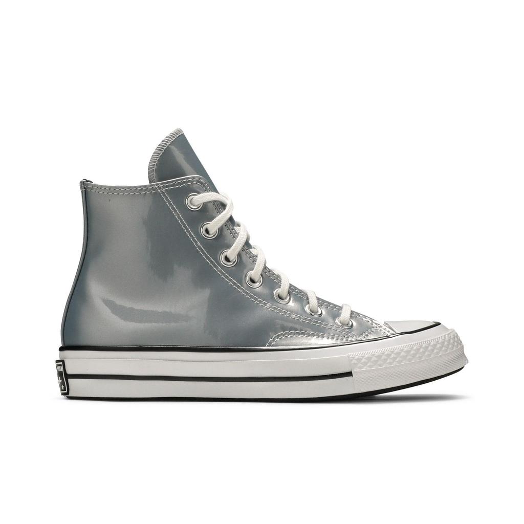 Converse Dames Chuck 70 High 'Industrial Glam' (damesmaten) Zilver / Egret / Zwarte Canvas Schoenen 568796C
