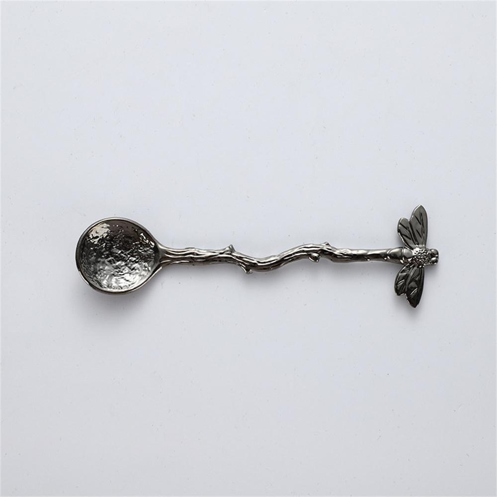 Dragonfly Design Coffee Spoon Metal Bar Tea Spoon Stirring Tool Kitchen Dessert Scoop Tablewear