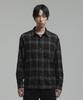 NONBLANK Bumpy Surface Check Ls Shirt_Dark Green