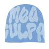 Mea Culpa Trendy Letter Print Beanies Knit  Hat Streetwear Cap Outfit Women Girl