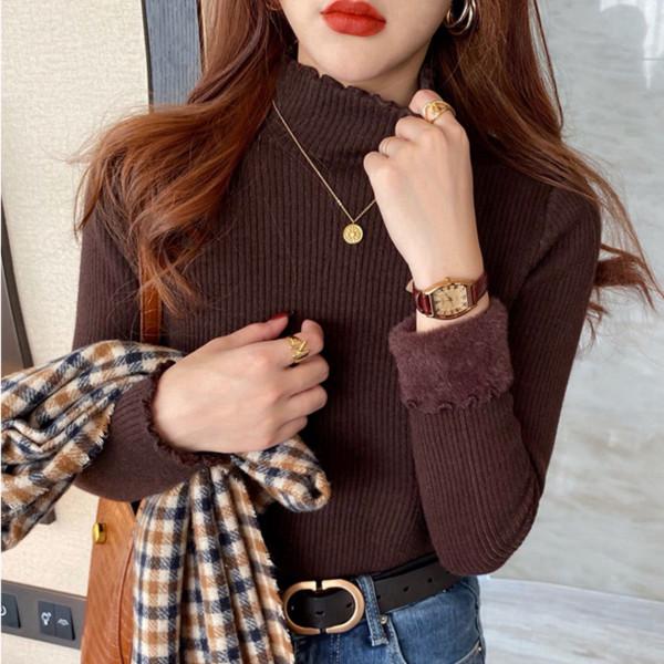 

Winter 2023 Women s Slim Fit Velvet One-Piece Sweater - Black One Size